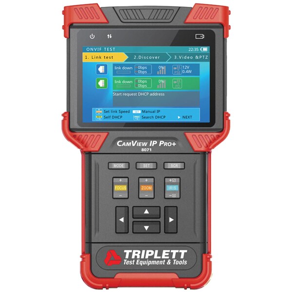 Triplett CamView IP PRO+ Ruggedized NTSC/PAL/AHD and HD-TVI Camera Tester TL-TR-8071